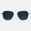 [Matte Chrome & Blue Sapphire Inlay & Slate Polarized Gradient Nylon Lens]