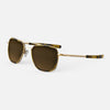 [23k Gold & Dark Caramel Tortoise Inlay & Cape Sand Polarized Gradient Nylon Lens]