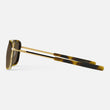 23k Gold & Dark Caramel Tortoise Inlay & Cape Sand Polarized Gradient Nylon Lens