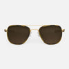 [23k Gold & Dark Caramel Tortoise Inlay & Cape Sand Polarized Gradient Nylon Lens]