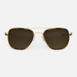 23k Gold & Dark Caramel Tortoise Inlay & Cape Sand Polarized Gradient Nylon Lens