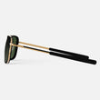 23k Gold & Matte Onyx Inlay & Evergreen Polarized Gradient Nylon Lens