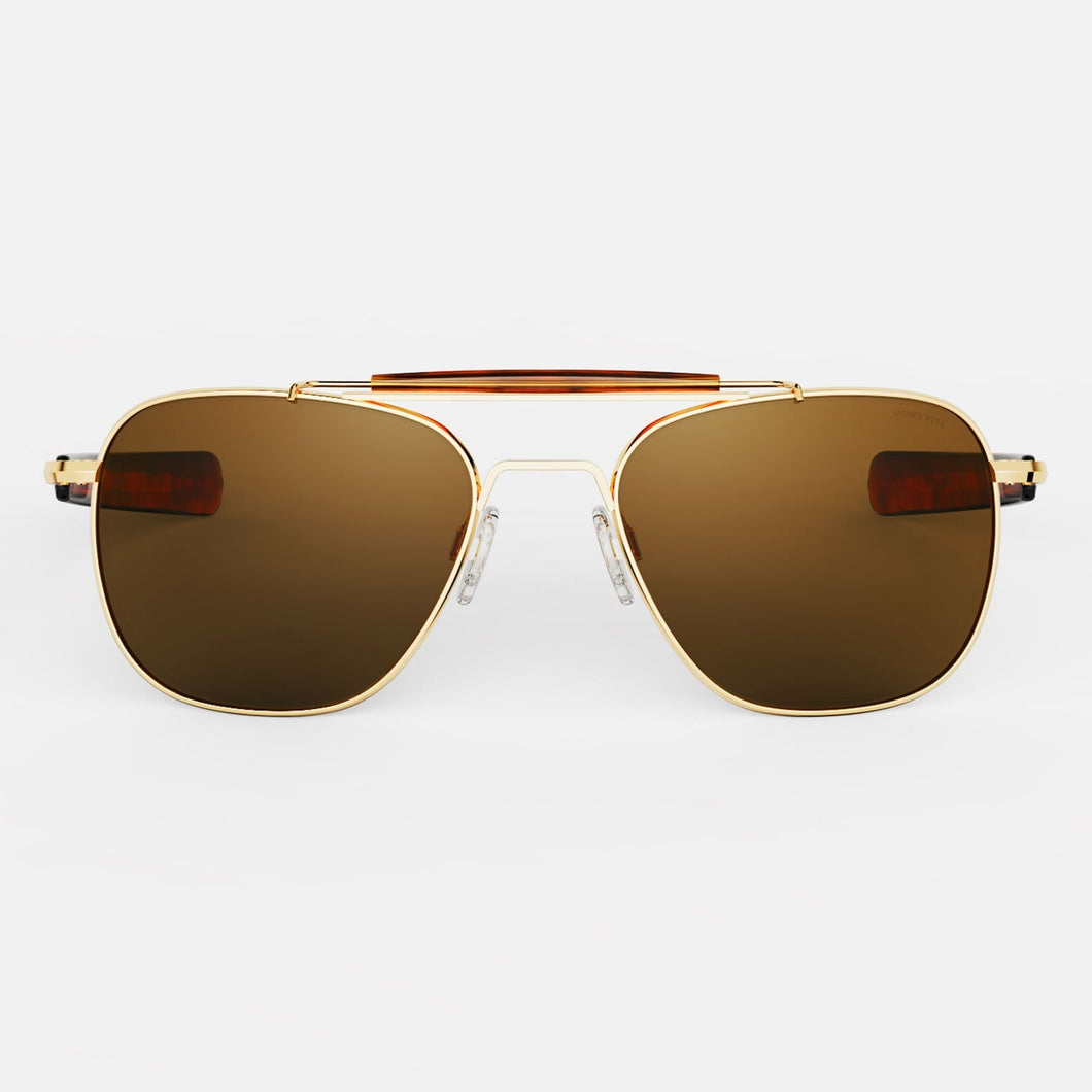 [23k Gold & American Tan Polarized Glass Lens]