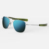 [Bright Chrome & Polarized Cobalt Glass Lens]