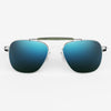 [Bright Chrome & Polarized Cobalt Glass Lens]