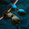 [23k Gold & American Tan Polarized Glass Lens]