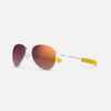 [23k White Gold & Sunset Rose Mirror Polarized Nylon Lens]