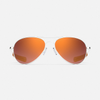 [23k White Gold & Sunset Rose Mirror Polarized Nylon Lens]