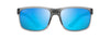 [Blue Hawaii Lenses, Translucent Matte Grey Frame]