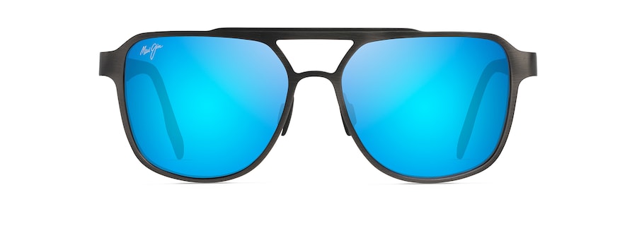 [Blue Hawaii Lenses, Brushed Dark Gunmetal Frame]
