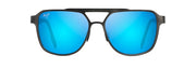 Blue Hawaii Lenses, Brushed Dark Gunmetal Frame