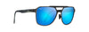 [Blue Hawaii Lenses, Brushed Dark Gunmetal Frame]