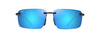 [Blue Hawaii Lenses, Shiny Black With Blue Frame]