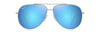 [Blue Hawaii Lenses, Shiny Silver With Blue & Green Frame]