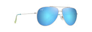 Blue Hawaii Lenses, Shiny Silver With Blue & Green Frame