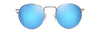 [Blue Hawaii Lenses, Shiny Silver With Blue & Green Frame]