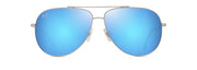 Blue Hawaii Lenses, Shiny Silver With Blue & Green Frame