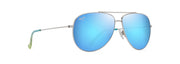 Blue Hawaii Lenses, Shiny Silver With Blue & Green Frame