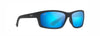 [Blue Hawaii Lenses, Matte Translucent Blue Black With Stripe Frame]