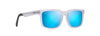 [Blue Hawaii Lenses, Matte Crystal With Dark Grey Tips Frame]