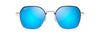 [Blue Hawaii Lenses, Matte Silver Frame]