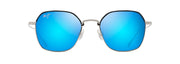 Blue Hawaii Lenses, Matte Silver Frame