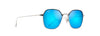 [Blue Hawaii Lenses, Matte Silver Frame]