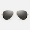 [23k Gold & American Gray Polarized Glass Lens]