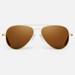 23k Gold & American Tan Polarized Glass Lens