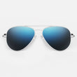 Matte Chrome & Cobalt Polarized Glass Lens