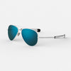 [23k White Gold & Cobalt Polarized Glass Lens]