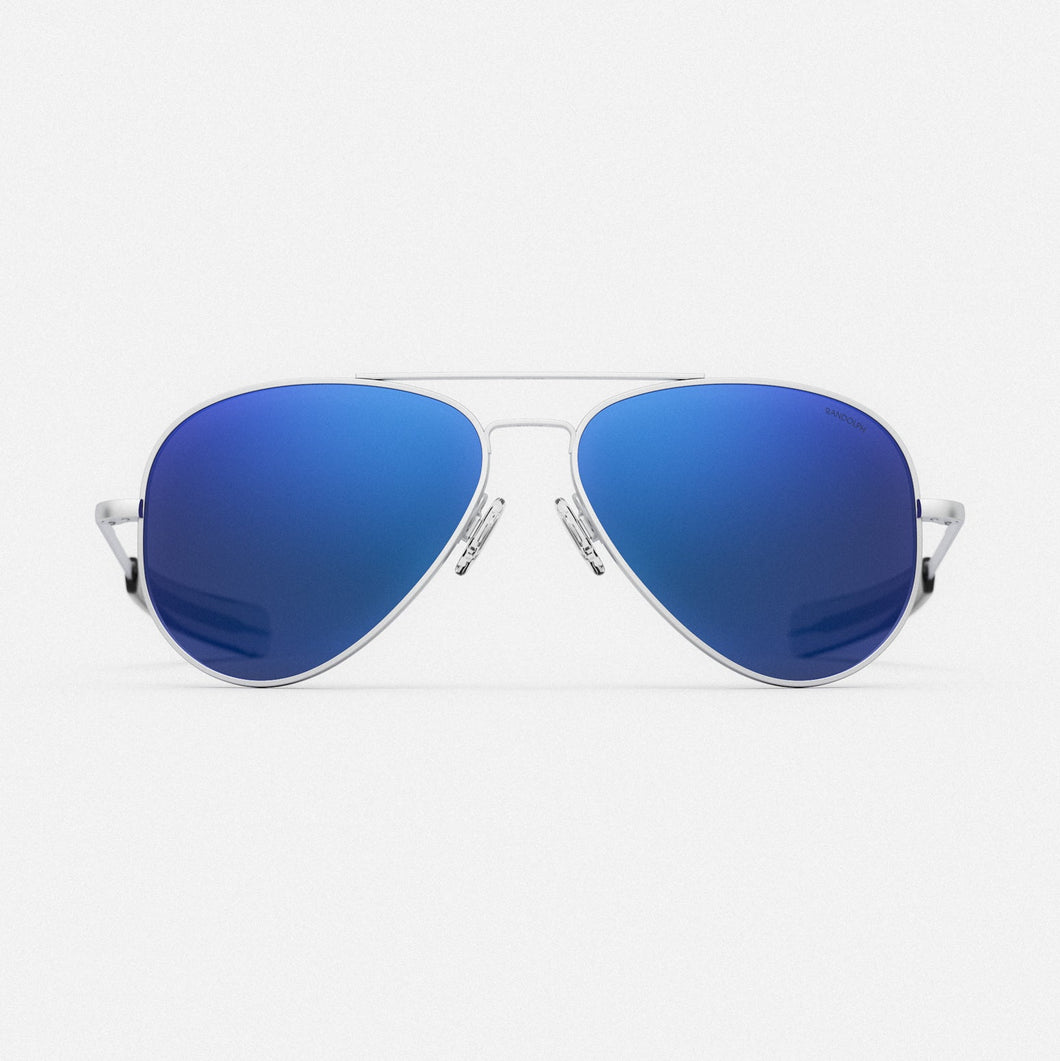 [Matte Chrome & Atlantic Blue Non-Polarized Nylon Lens with Bayonet Temple]