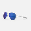 [Matte Chrome & Atlantic Blue Non-Polarized Nylon Lens with Bayonet Temple]