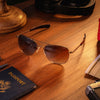 [22k Chocolate Gold & Polarized Nylon Cape Sand Gradient Lens]