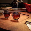 [22k Chocolate Gold & Polarized Nylon Cape Sand Gradient Lens]