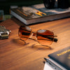 [22k Chocolate Gold & Polarized Nylon Cape Sand Gradient Lens]