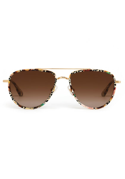 NEW KREWE unisex coleman aviator non-polarized sunglasses in 18k matte indigo fa COLEMAN | 18K + Matte Indigo Fade + Gravity | KREWE main image 2