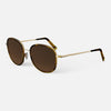 [23k Gold & Dark Caramel Tortoise & Cape Sand Polarized Gradient Nylon Lens]