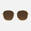 [23k Gold & Dark Caramel Tortoise & Cape Sand Polarized Gradient Nylon Lens]