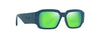 [Mauigreen® Lenses, Shiny Petrol Blue Frame]