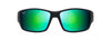 [Mauigreen® Lenses, Soft Black With Dark Transparent Green And Light Transparent Grey Frame]