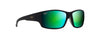 [Mauigreen® Lenses, Soft Black With Dark Transparent Green And Light Transparent Grey Frame]