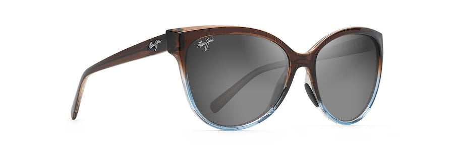 [Neutral Grey Lenses, Translucent Dark Chocolate With Blue Frame]