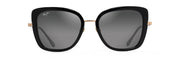 Neutral Grey Lenses, Black With Gold Frame