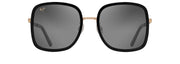 Neutral Grey Lenses, Black With Gold Frame