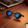 [Gunmetal & Nautical Blue Inlay & Atlantic Blue Lens]