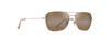 [Hcl® Bronze Lenses, Shiny Light Gold With Red & Brown Frame]