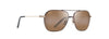 [Hcl® Bronze Lenses, Dark Brown With Gold Stripe Frame]