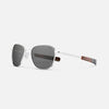 [23k White Gold & Polarized Nylon American Gray Lens]