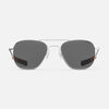 [23k White Gold & Polarized Nylon American Gray Lens]